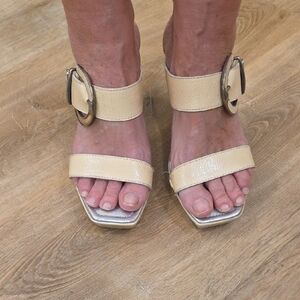 Chic Cream Heeled Sandals